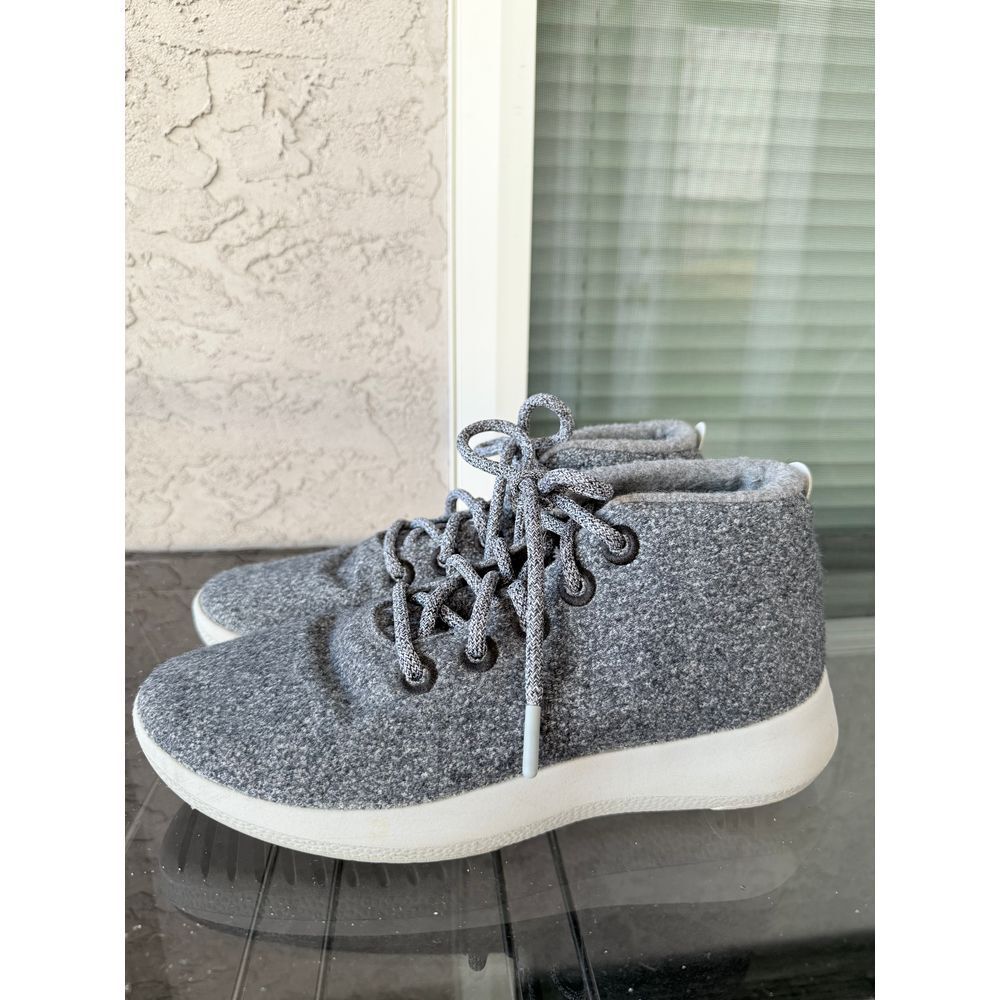 Allbirds Wool Runner Up High Top Sneaker Womens 9 Gray WRUM Athletic Shoe EUC
